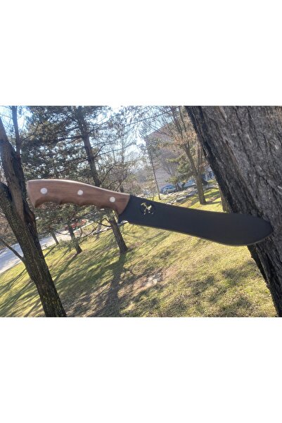 EL YAPIMI ÖZEL ÜRETİM KARBON ÇELİK KÖK CEVİZ KABZE AVCI BIÇAĞI