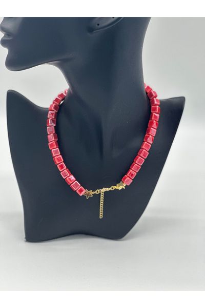 Hobimos Ceramic Women's Cube Necklace