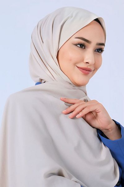 HAREM SCARF Μπεζ πέτρινο σάλι
