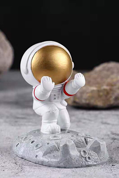 WANNA PROTECT Sevimli Astronot Dekorasyon Masa üstü Telefon Tutucu ve Tablet ...