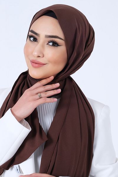 HAREM SCARF Πικρό καφέ ασιατικό σάλι