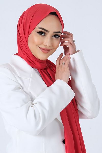 HAREM SCARF Red Asian Shawl