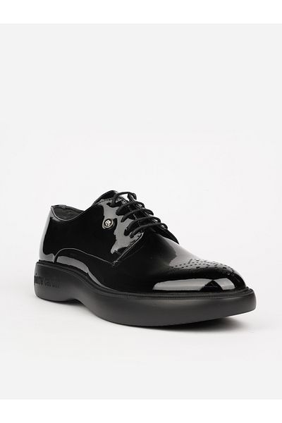 Pierre Cardin Galip Baba - Μαύρο Χακί Δερμάτινο Confort Medical Sole Sneaker