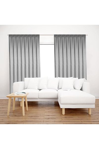 Premier Home Σατέν Κουρτίνα Φόντο 140x260 Σκούρο Γκρι