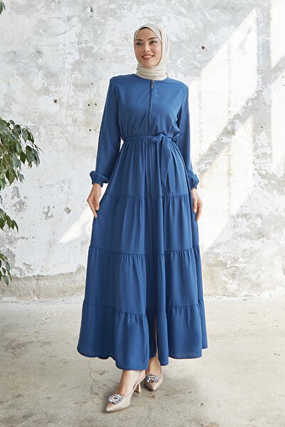 InStyle Pásová sukňa Gathered Ferace - Indigo