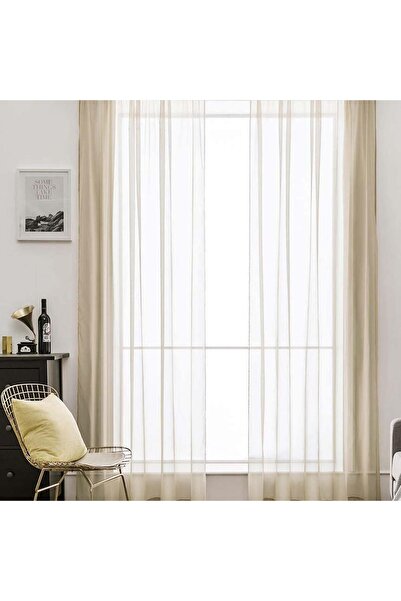 Premier Home Tül Koyu Bej 200x260