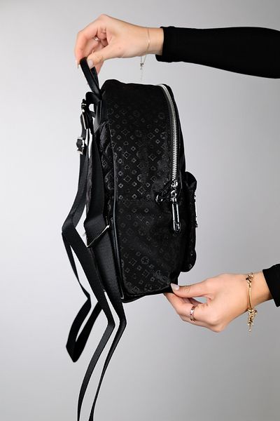 LuviShoes SANTIAGO Μαύρο εμπριμέ γυναικείο σακίδιο πλάτης