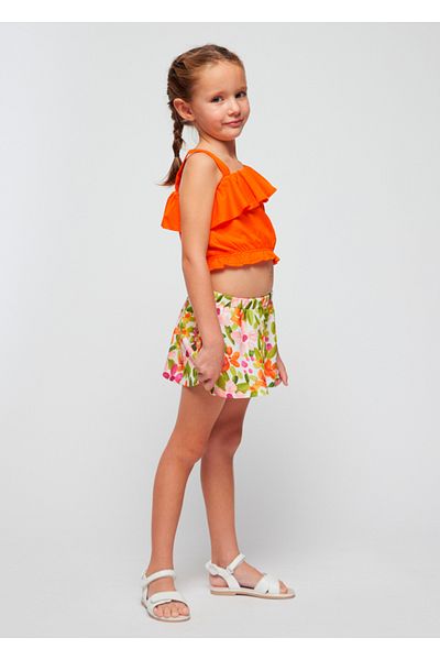 MAYORAL Girl's Asymmetrical Top Shorts Set 3262