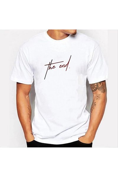 Pink Sky T-shirt The End Printed