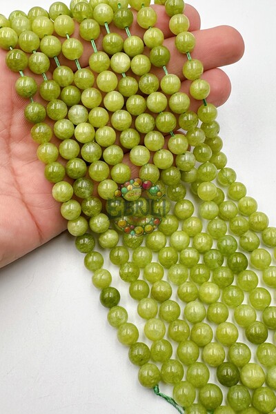 Ebruli Boncuk 8 mm Doğal Taş Akik Takı Yapımı Aksesuar Boncuk Bead (1 Dizi-48...