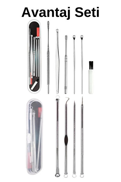 kozmokalite Kulak ve Cilt Akne Komedon Temizleme Seti 10 Parça