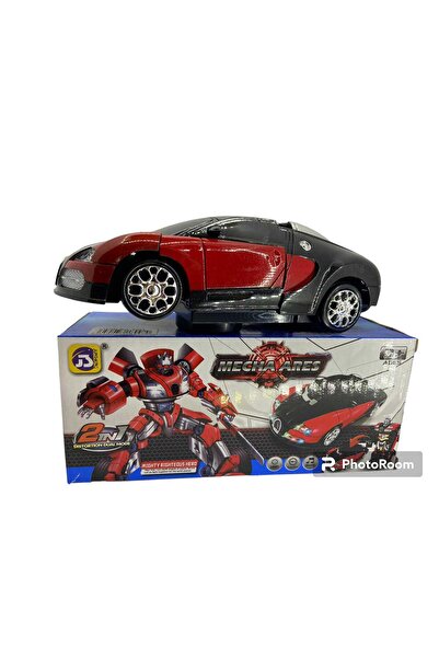 Şems Pazarlama Robota Dönüşen Araba Oyuncak ışıklı, sesli Robot Araba Çarp ve...