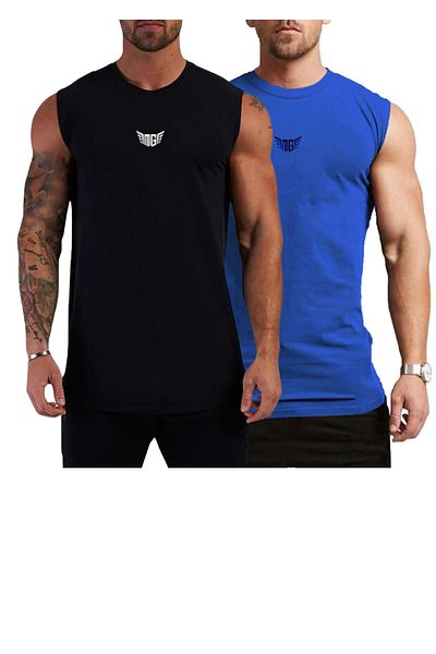 GENIUS STORE Men's Moisture Absorbing Quick Dry Athletic Technical Performance Athlete Zero Sleeve T-shirt MG-ATLET2