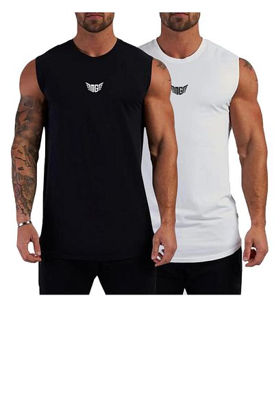 GENIUS STORE Men's Moisture Absorbing Quick Dry Athletic Technical Performance Athlete Zero Sleeve T-shirt MG-ATLET2