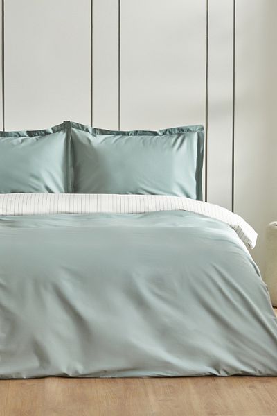 Karaca Home Cool Touch Stripe King Personality Bedding Set Green