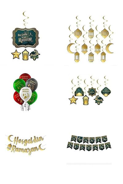 Masalsı Concept Ramadan Ornament Full Set Welcome Ramadan 25 Pieces