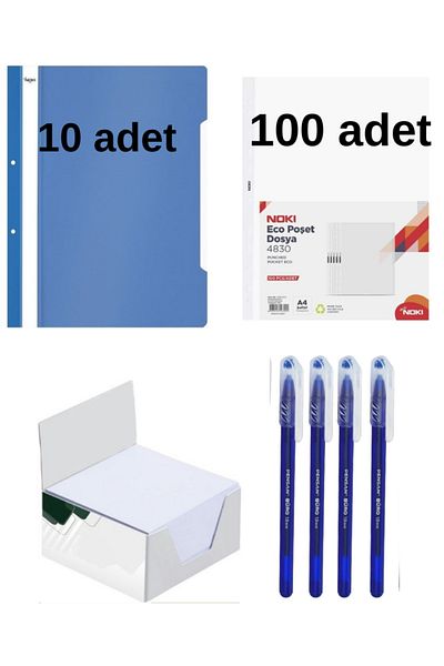 NEON PLUS Ring Binder, Bag Binder, Cube Block, Ballpoint Pen Office Folder Set