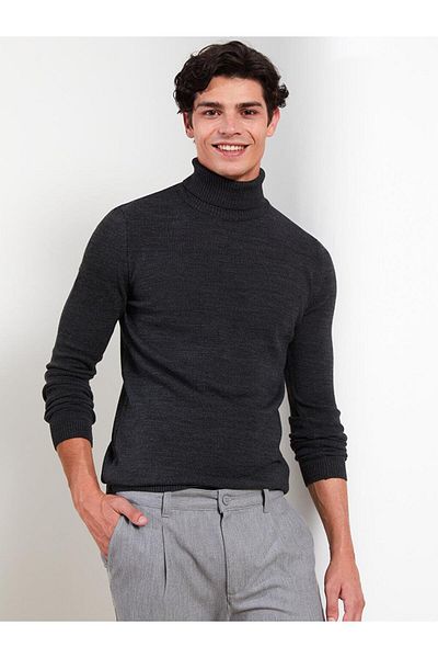 LC Waikiki Men's Knitwear Sweater - Turtleneck, Long Sleeve