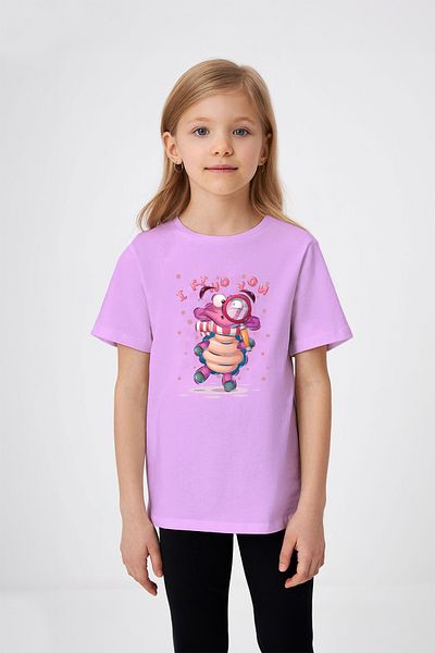 ADABEBEK Tricou pentru fetiță cu imprimeu țestoasă cu lupă