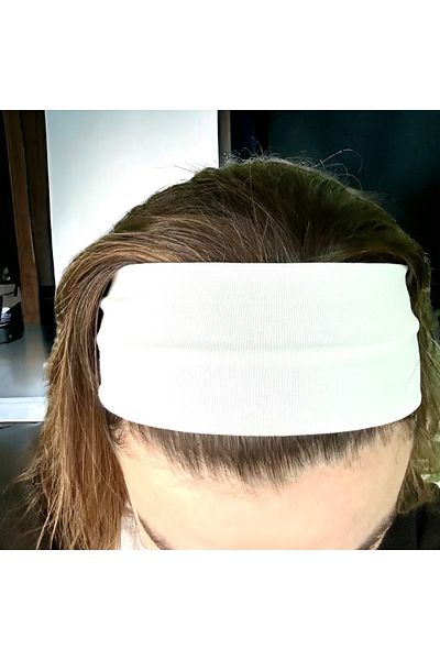 alsaccessories Bandă de păr model lat de culoare albă pentru femei, agrafă de păr
