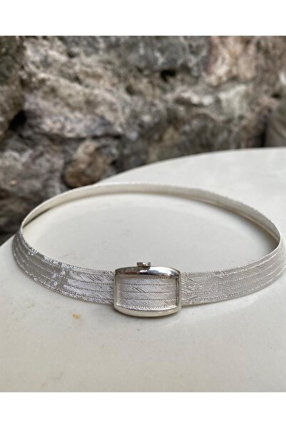 bestmysilver Kadın Gümüş Trabzon Hasır 5 Sıra Gerdanlık