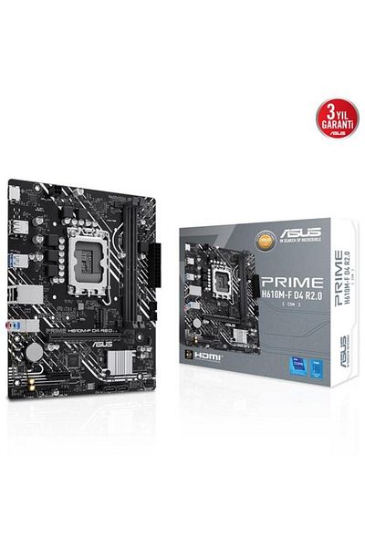 ASUS PRIME H610M-F D4 R2.0-CSM DDR4 HDMI PCIE 4.0 1700P mATX ENTERPRISE MOTHERBOARD