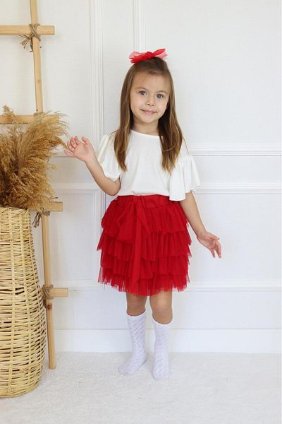 en tarz çocuklar GIRL'S FLOOR-LAYED TOWELLED SKIRT BLUZ SUIT-FAIRMENT-23 APRIL