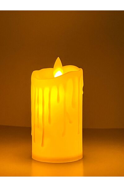 OKYANUSAYD DEKORATİF PİLLİ GÜNIŞIĞI 10  CM LED IŞIKLI MUM