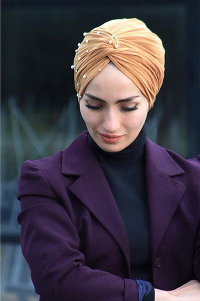 tessetür Bone diyarı PEARL FILLING BONE READY MODEL SANDY FABRIC HYJAP