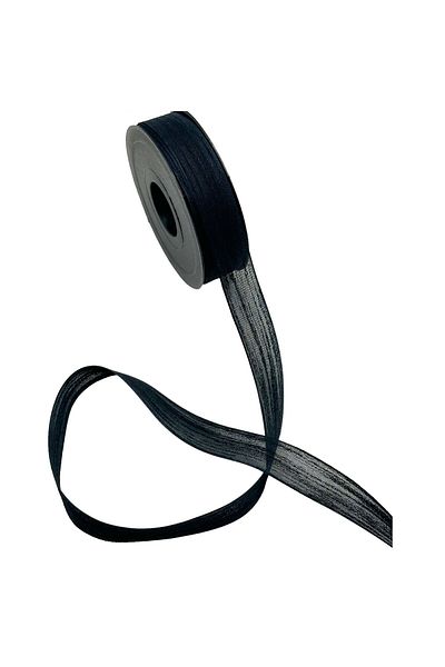 Eminonutoptanci Λινό κορδέλα Nopel 2,5 cm - 20 μέτρα Μαύρο