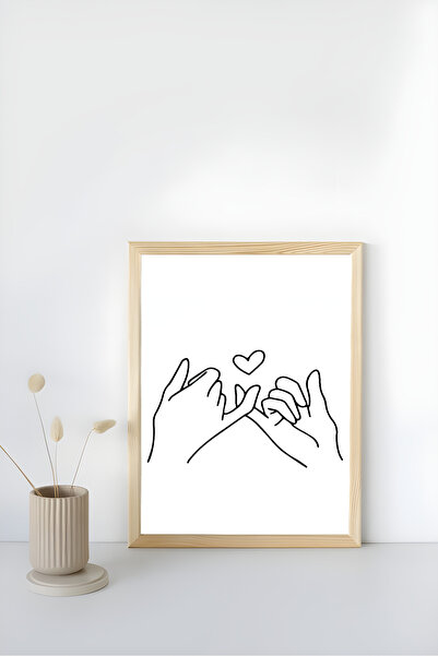TRENDPOSTER Sevgili , Aşk , Aile Temalı Doğal Ahşap Çerçeveli Modern Tablo