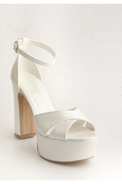 E&L Company 13cm Bridal Shoes - Off White, Pearl Leather, Non-Slip Bottom, Running Guarantee