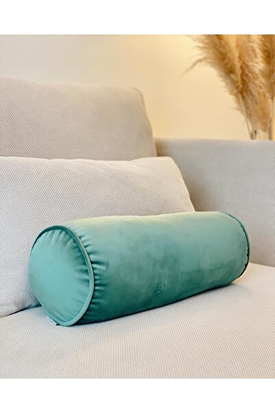 Hestia Home Kadife Silindir Yastık Fitilli