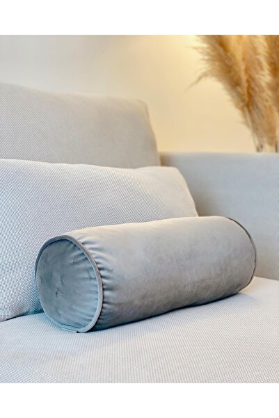 Hestia Home Kadife Silindir Yastık Fitilli