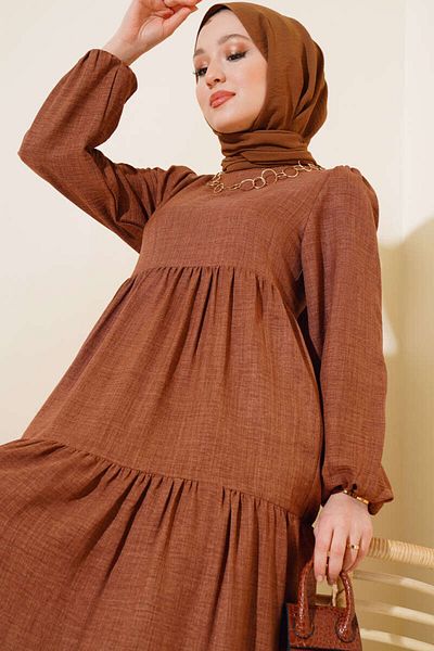 MONTAJ Katkat Detailed Balloon Sleeve Dress