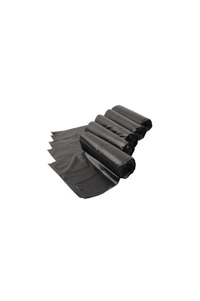 TBYSHOP 5 Rolls 100 Pieces Black Standard Medium Size Extra Thick Double Layer 13 MC 55x60 400 Gram Max30 Lt