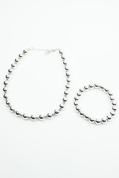 Pridza Metallized Necklace Bracelet Set