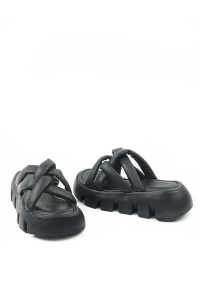 bescobel Women's Senny Black Orthopedic Soft Base Balloon Slippers