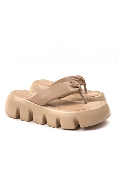 bescobel Women's Nut Pundy High Comfort Orthopedic Sole Flip Flops