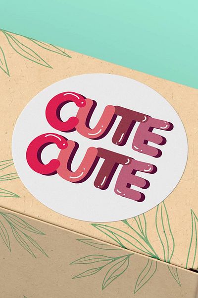 Basic Sense Coated Thank You Sticker Thanks Label Colorful Cute Package Packaging Label - 3x3cm 90 Pieces - ST2091