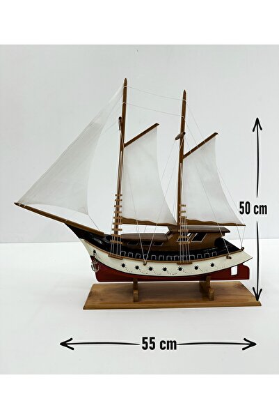 AYHAN KOTRA Bez Yelkenli, Özel Tasarımlı Ahşap Gemi Maketi Hediye Kotra El Ya...