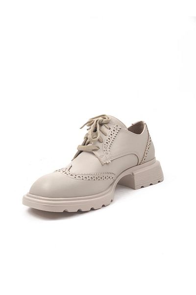 bescobel Women's Skin Skin Genne Lace-up Daily Walking Moccasin Leofer Shoes-401