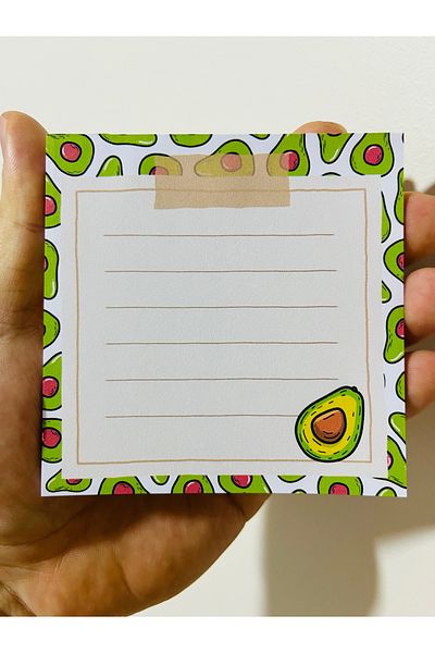 Cuppy Box Avocado Memo Pad 30 Sheets
