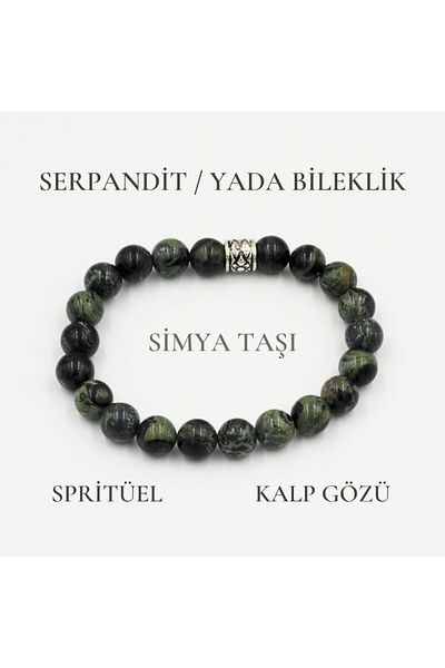 DOĞAL TAŞ CENNETİ Natural Healing Stone Bracelet| Serpentine / or Natural Stone Bracelet 8 Mm Alchemy Stone