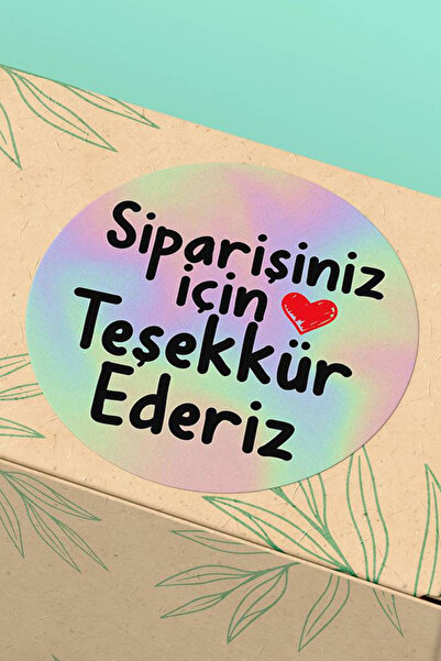 Basic Sense Sticker Siparişiniz İçin Teşekkürler Yazılı Kargo Paketleme Etike...