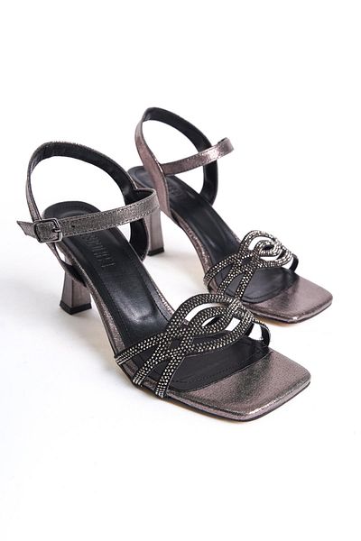bescobel Women's Telva Platinum Thin Heel Stone Evening Dress Shoes 200