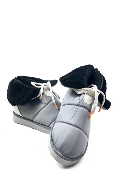 bescobel Γυναικείες γκρι πατιλέτες χειμερινές πατιλέτες υφασμάτινες μπότες χιονιού BT311