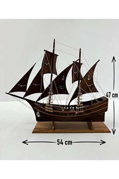 AYHAN KOTRA Ahşap Yelkenli, Özel Tasarımlı Ahşap Gemi Maketi Hediye Kotra El ...