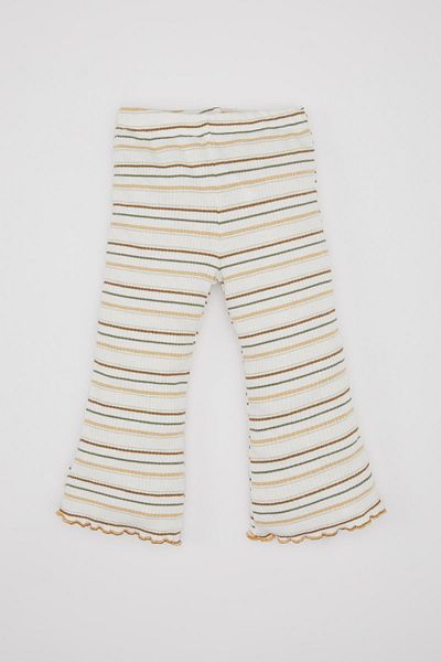 DeFacto Gestreifte Twill-Strumpfhose und Langarmshirt für Babys, 2er-Set – geknöpft C0772a524sp