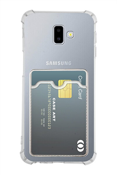 CaseArt Samsung Galaxy J6 Plus Kapak Kamera Korumalı Kartlıklı Darbe Emici Öz...